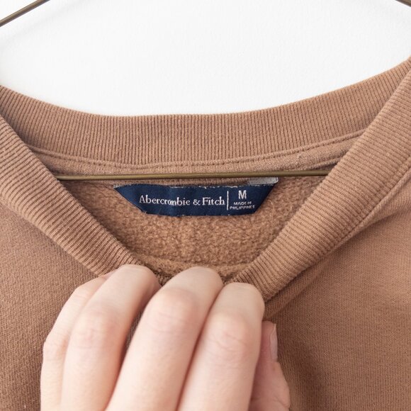 Abercrombie & Fitch Cropped Bell Sleeve Crewneck Sweatshirt, Size Medium - Picture 3 of 5